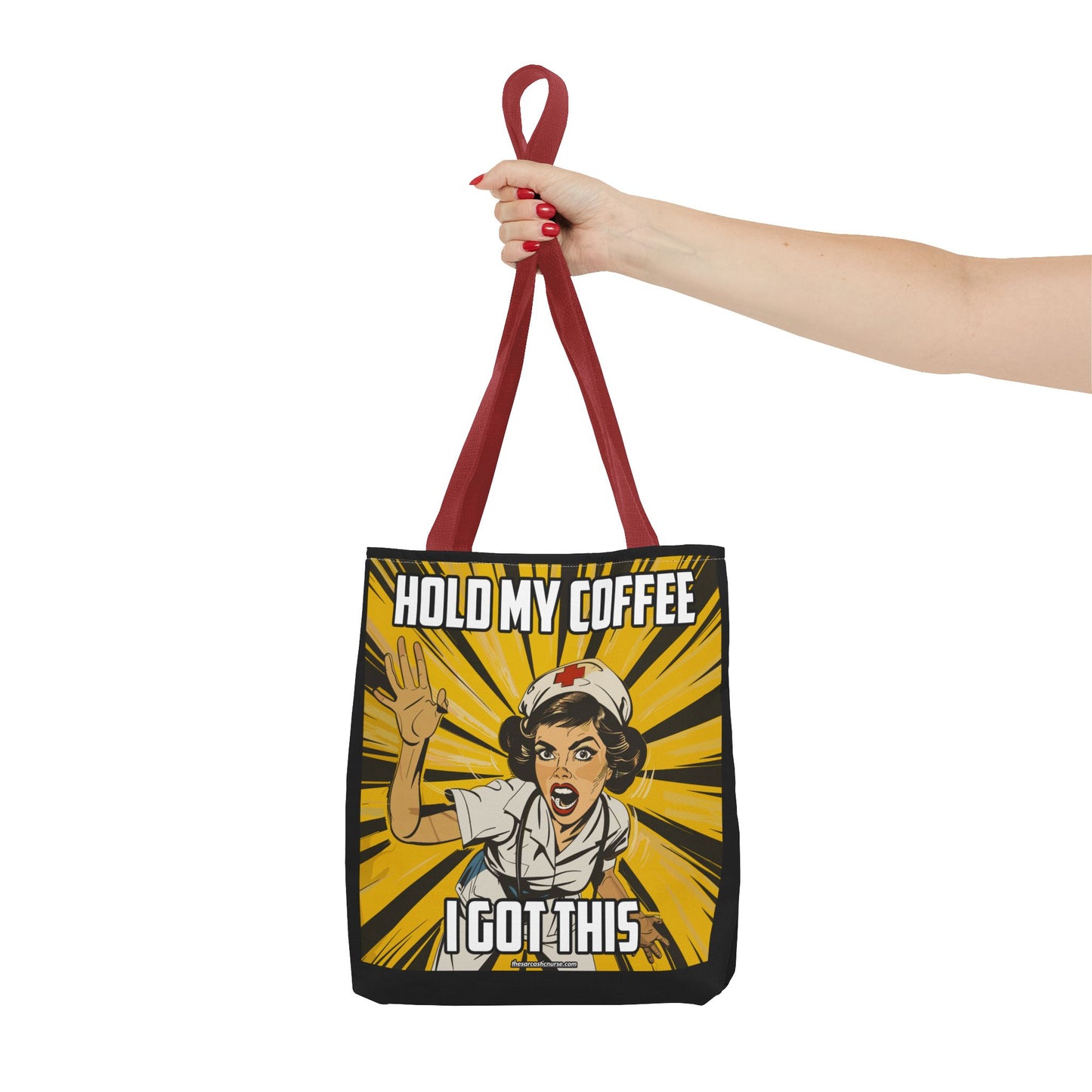 Tired Nurse’s Survival Tote: Laptop, Coffee Optional. Sass Included