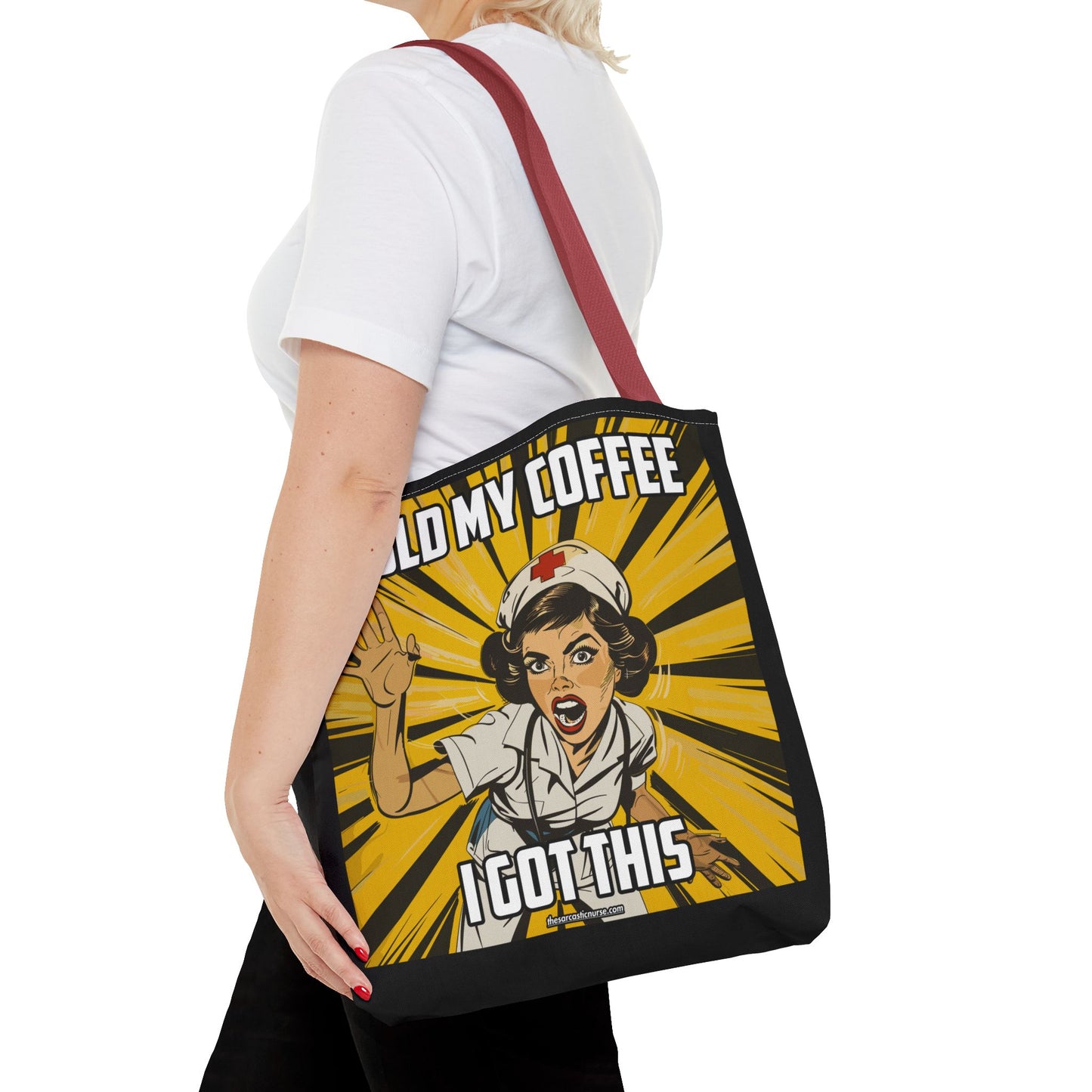 Tired Nurse’s Survival Tote: Laptop, Coffee Optional. Sass Included