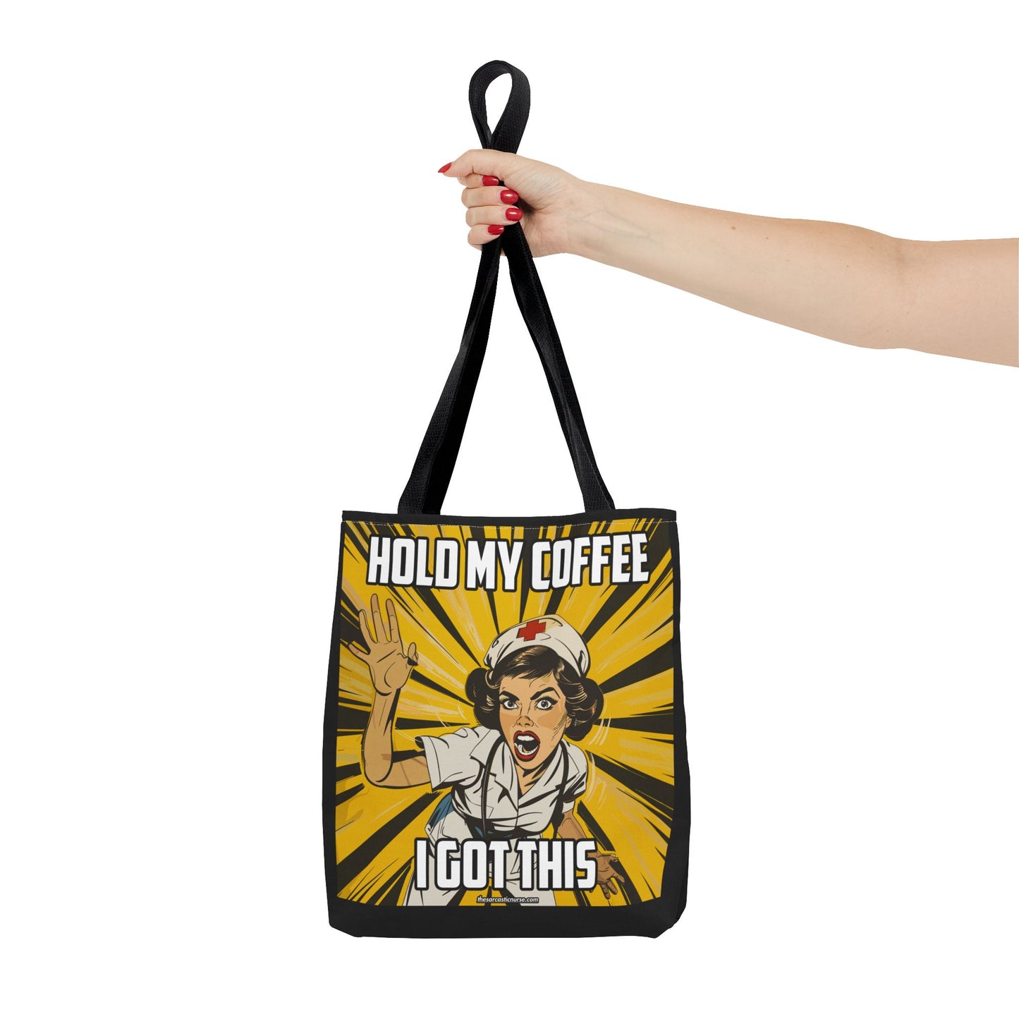 Tired Nurse’s Survival Tote: Laptop, Coffee Optional. Sass Included