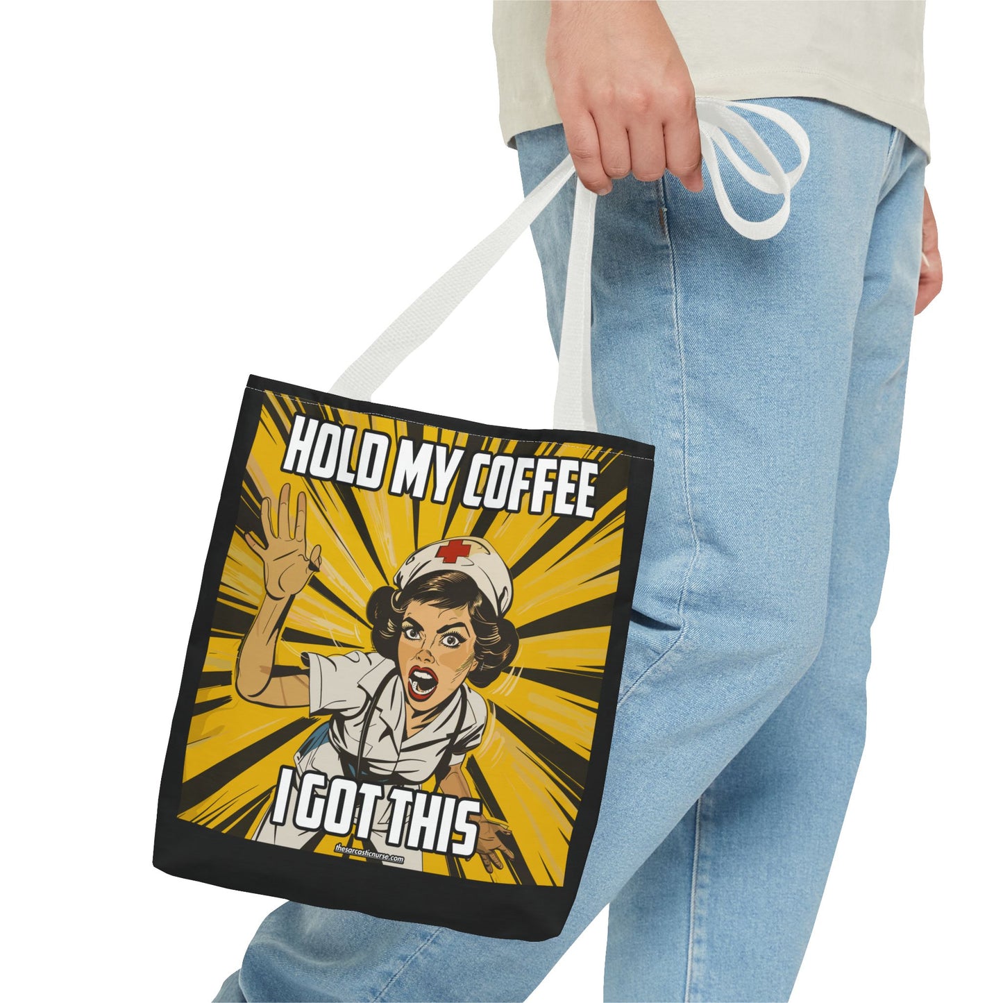 Tired Nurse’s Survival Tote: Laptop, Coffee Optional. Sass Included