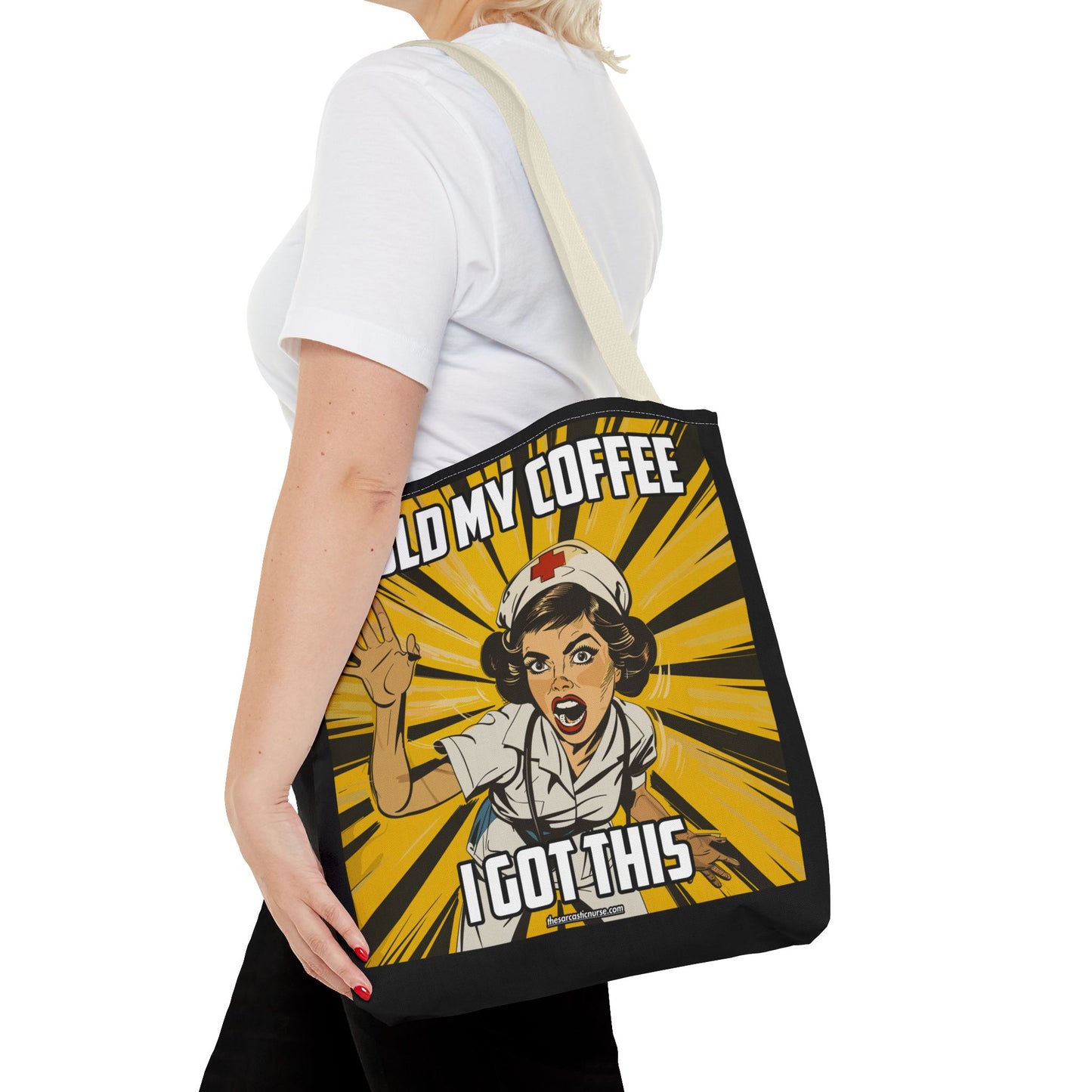 Tired Nurse’s Survival Tote: Laptop, Coffee Optional. Sass Included