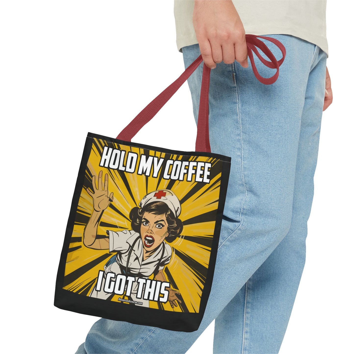 Tired Nurse’s Survival Tote: Laptop, Coffee Optional. Sass Included