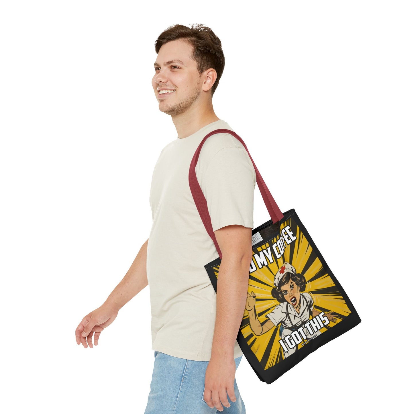 Tired Nurse’s Survival Tote: Laptop, Coffee Optional. Sass Included