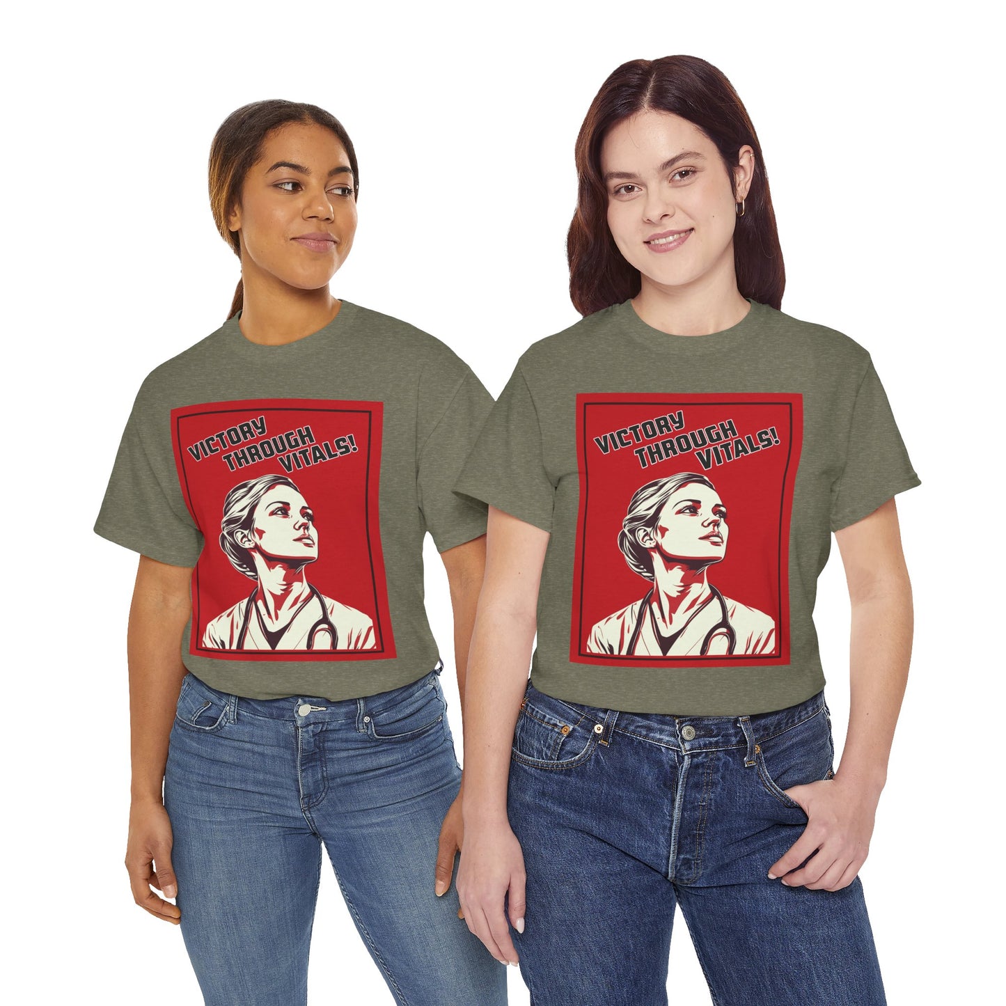 Victory Through Vitals: The Revolutionary Nurse T-Shirt