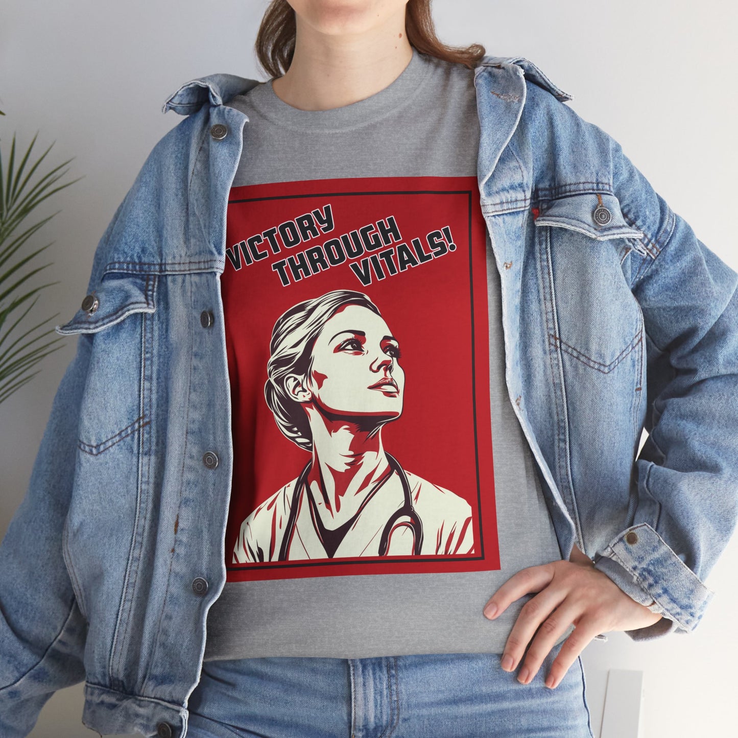 Victory Through Vitals: The Revolutionary Nurse T-Shirt