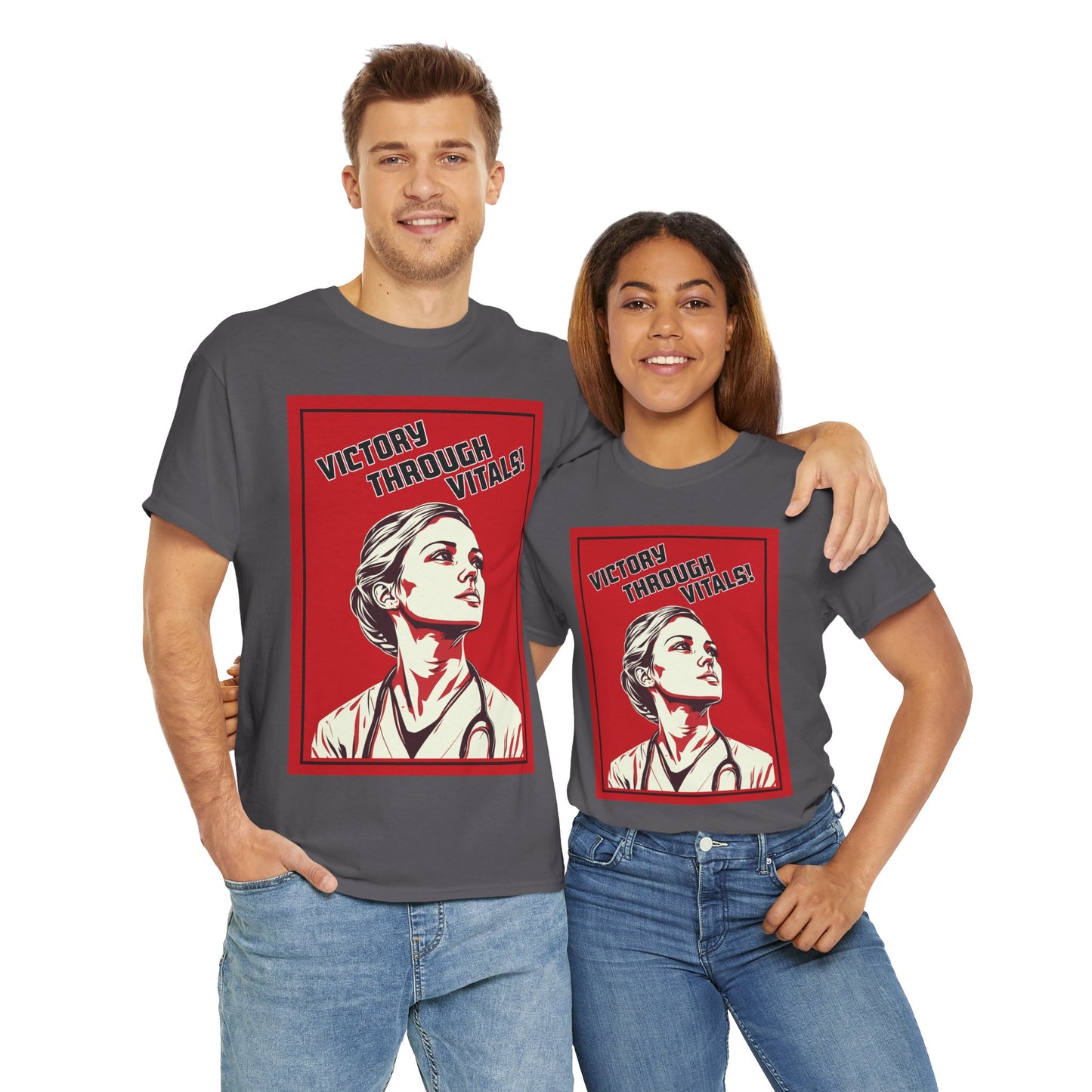 Victory Through Vitals: The Revolutionary Nurse T-Shirt