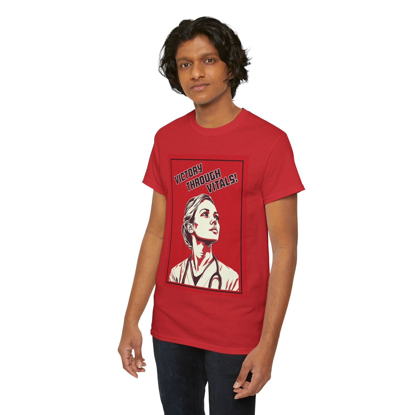 Victory Through Vitals: The Revolutionary Nurse T-Shirt