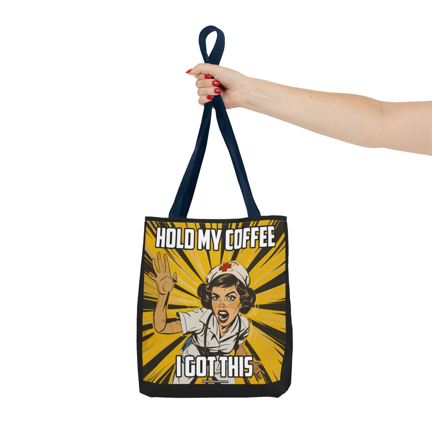 Tired Nurse’s Survival Tote: Laptop, Coffee Optional. Sass Included